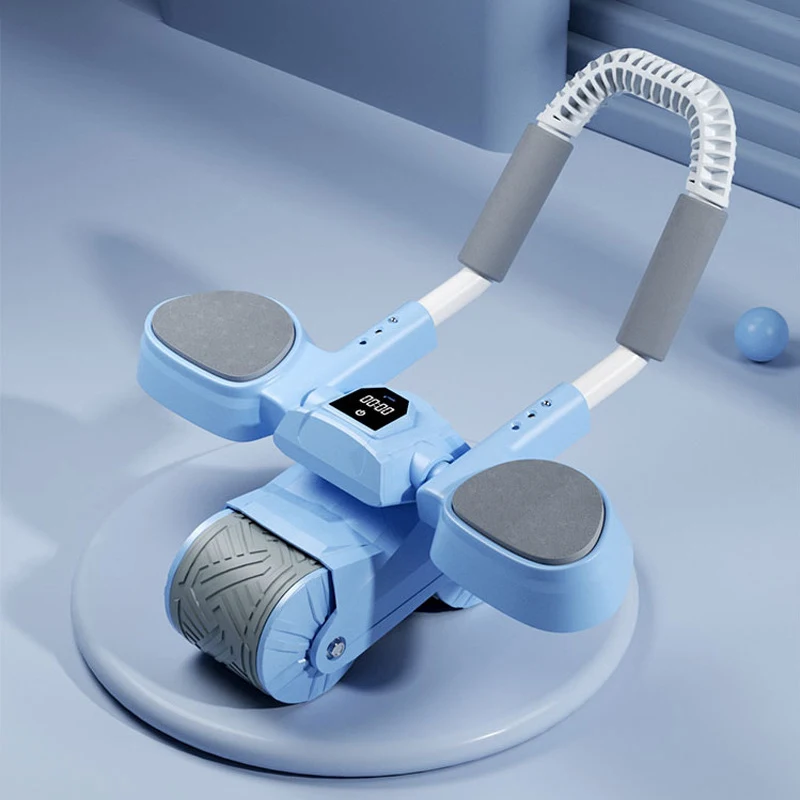 Ab Roller Wheel With Elbow Support - 有料のスマートカウンター付き腹筋ローラー。コアトレーニングに最適。自動リバウンド機能、肘当て付き、LCDディスプレイ搭載。