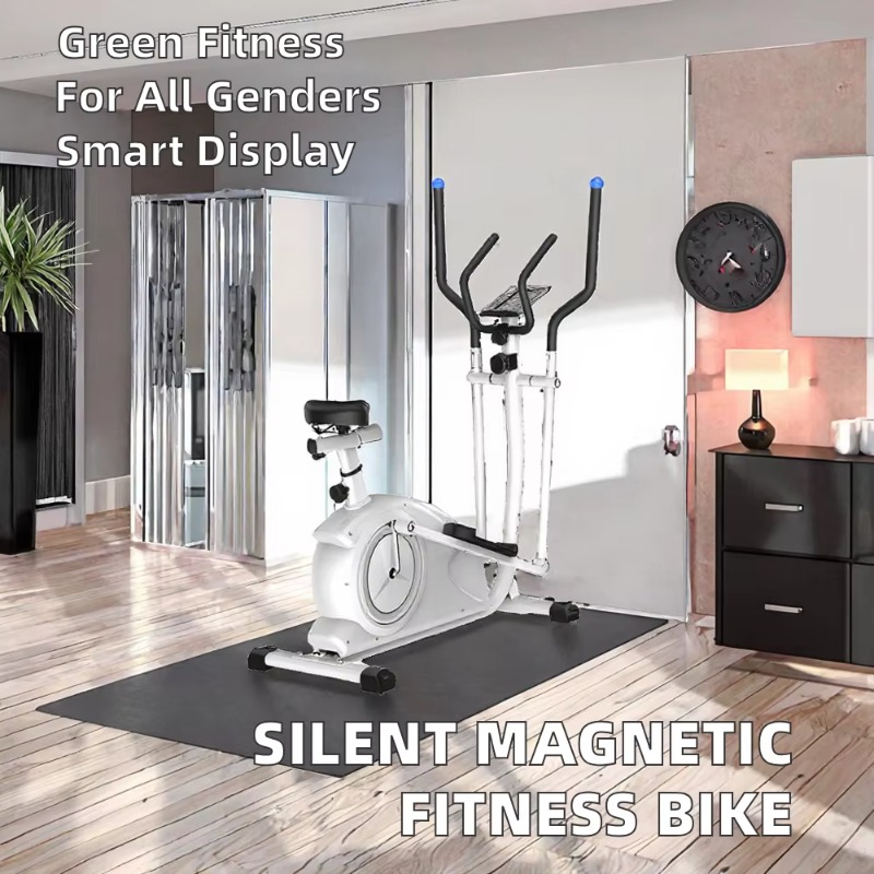 Exercise Bike Magnetic Resistance - 家庭用磁気リカンベントエリプティカルバイク - 静音抵抗制御マニュアル水平フィットネス機器