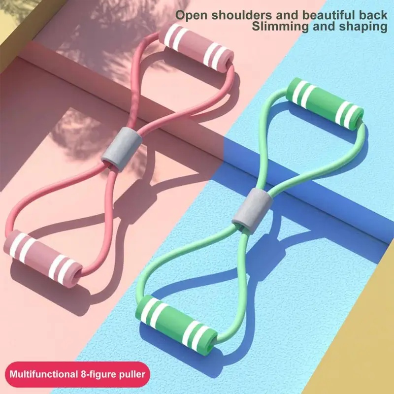 Resistance Bands Set With Handles - フィットネス抵抗バンド ハンドル付き ポータブル 男女兼用 腕肩ストレッチ 筋力トレーニング