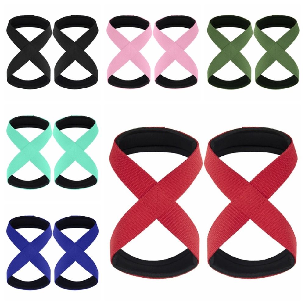 Wrist Wraps Weightlifting Support - 1組の新しいポリエステル製ウェイトリフティングハンドベルトブレーサー、8ワードスポーツフィットネスリストラップ、滑り止めジムサポートリフティンググリップベルト