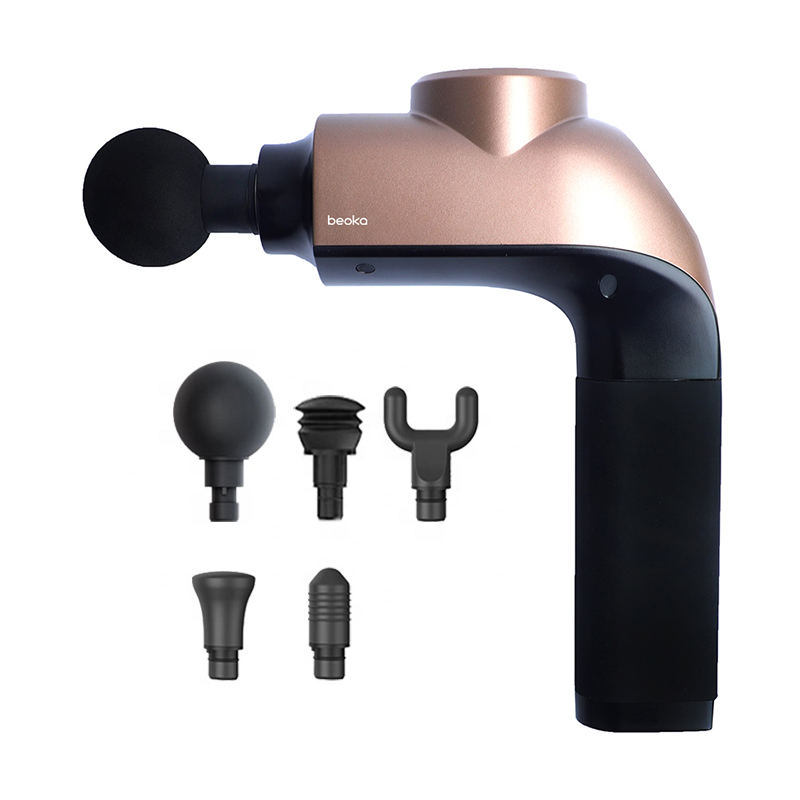 Electric Massage Gun Deep Tissue - ポータブルハンドジムボディマッサージャー高品質USB電動コードレス筋膜ガン深部組織ヘッドマッサージガン