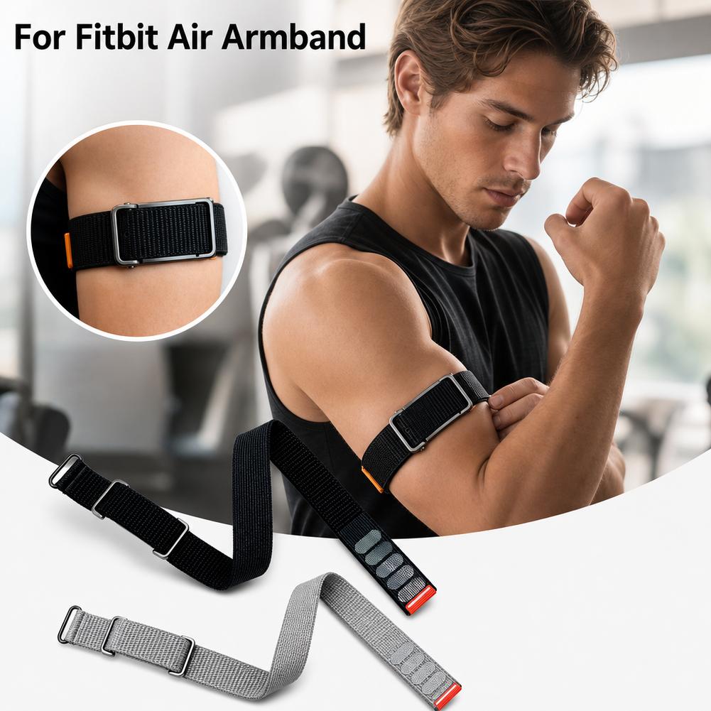 Resistance Bands Set With Handles - 上腕二頭筋バンド Google Fitbit Air Strap対応 ナイロンアームバンド