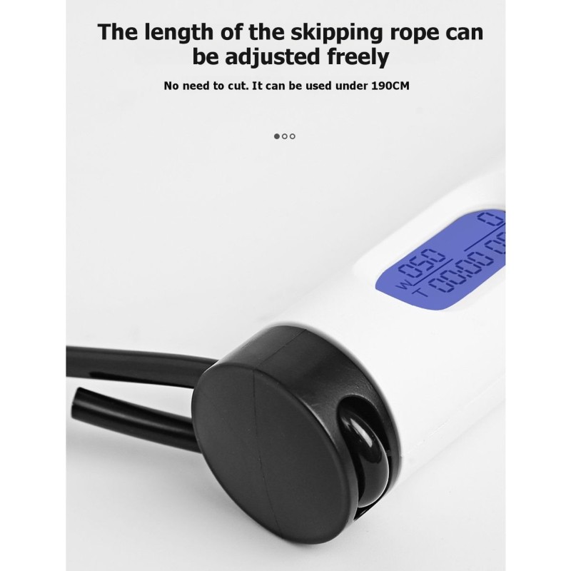 Smart Jump Rope Digital Counter - 【特別】スマートカウンター＆タイマー多機能デジタル縄跳び多機能速度調整可能な縄跳び滑り止めハンドル付き