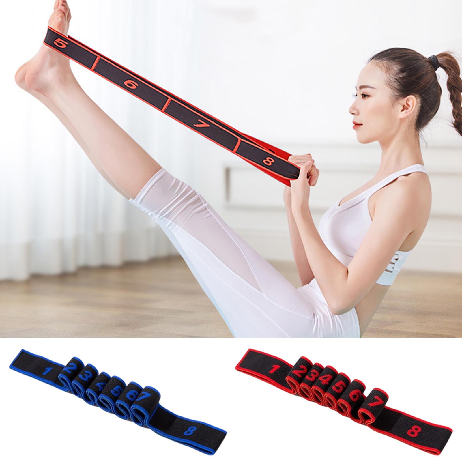 Pilates Bar Kit With Resistance Bands - 弾性ヨガストレッチストラップ ポータブル滑り止めグリップストレッチストラップ バレエ脚用 ボディストレッチバンド ヨガ ダンス