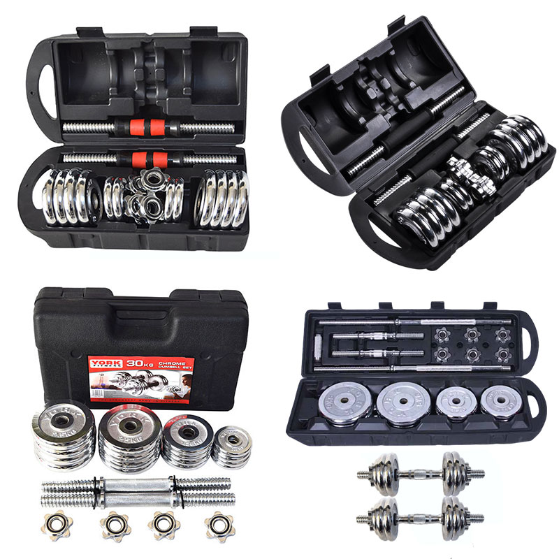 Adjustable Dumbbell Pair 40Kg - 2026年 工場直販 15/20/30/50kg クロム塗装調整可能ダンベルセット、家庭用ウェイトリフティングジム用