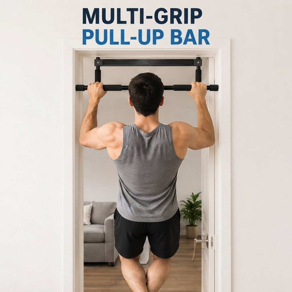 Door Pull Up Bar No Screw - 多機能ドア枠懸垂バー、ネジ不要のチンアップバー、ホームジム用上半身トレーニング器具、筋力トレーニング用ドア枠懸垂バー