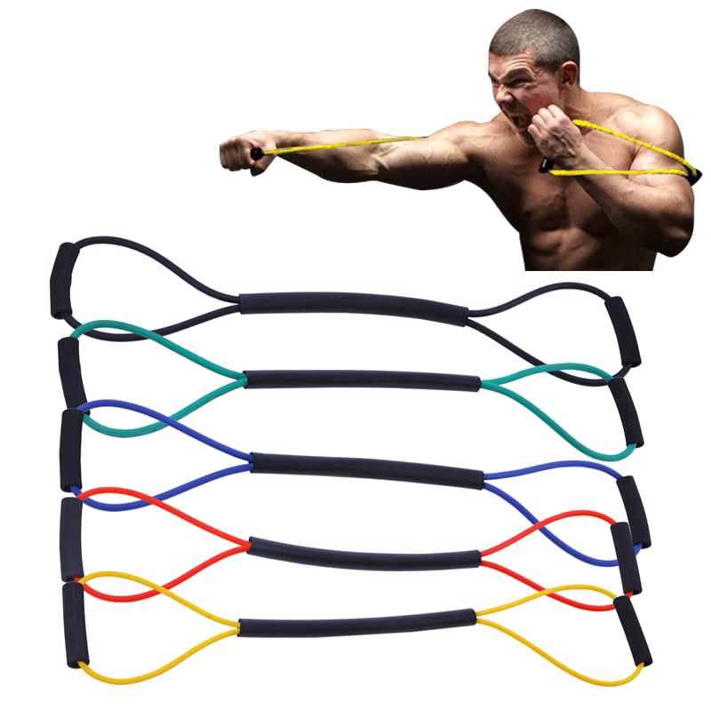 Resistance Bands Set With Handles - 新しい8字型テンションロープゴム製レジスタンスバンド、ハンドル付きエクササイズ弾性バンド、脚と太もも用ボクシングテンションベルト、ホームエクササイズ用