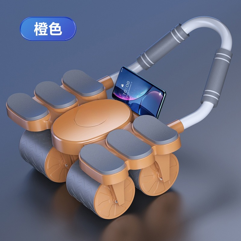 四輪六肘腹部運動器具 自動リバウンド機能付き 腹部ローリング - Ab Roller Wheel With Elbow Support のレビューと価格
