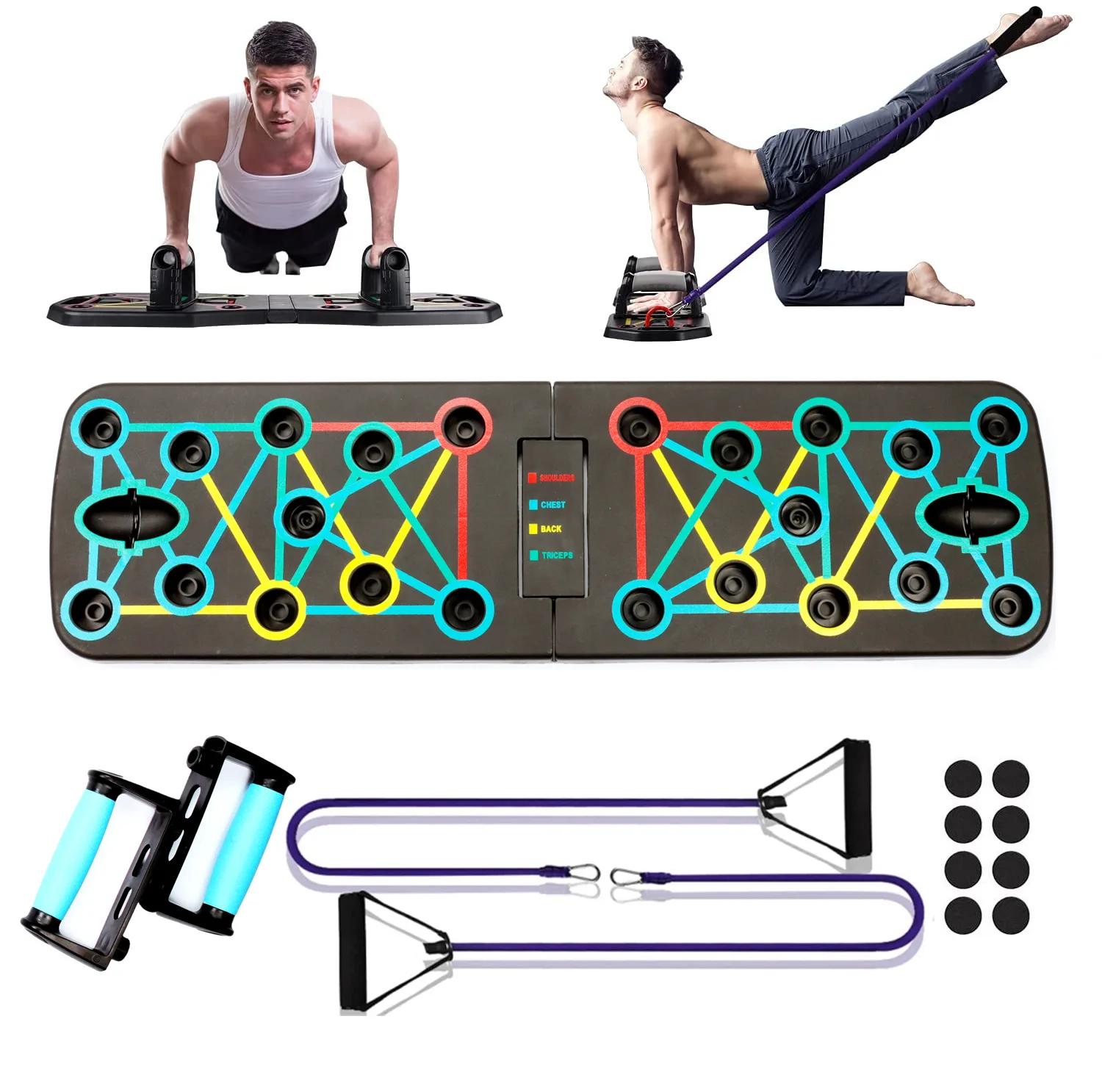 折りたたみ式多機能プッシュアップボード ホームボディビルディ - Push Up Board Foldable Multi Function のレビューと価格