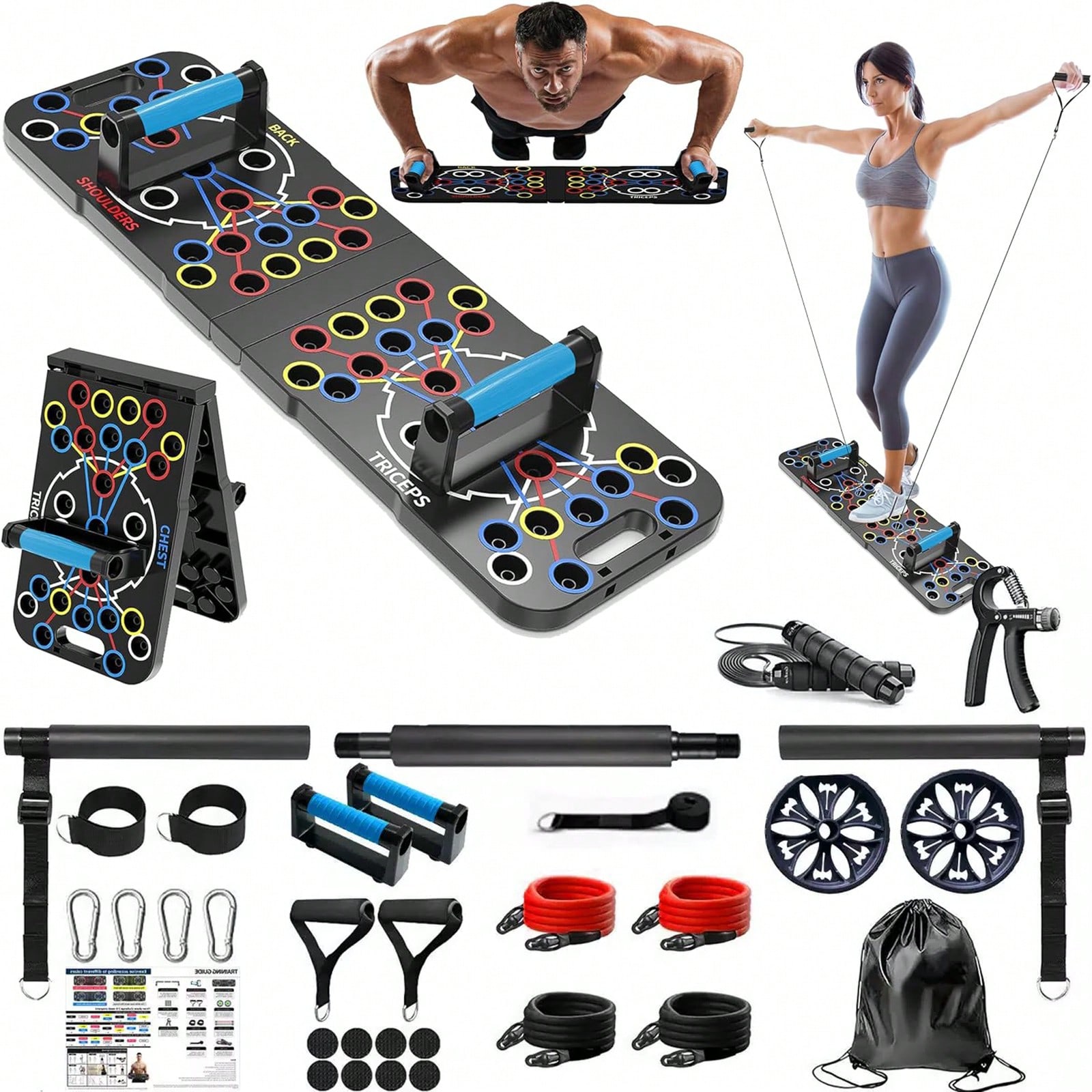 折りたたみ式プッシュアップボードシステム、多機能カラーコード - Push Up Board Foldable Multi Function のレビューと価格