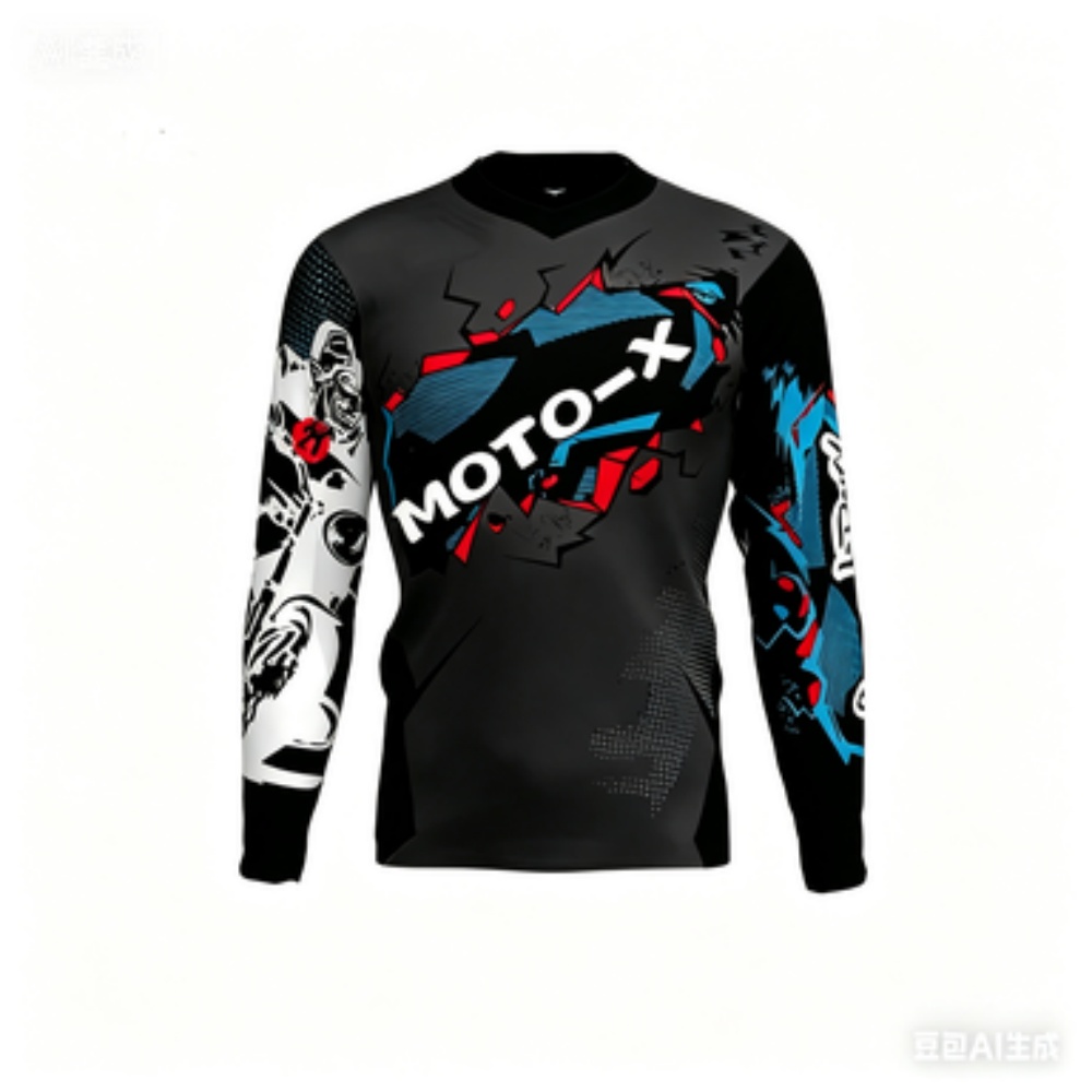 MOTO-X テーマの長袖スポーツトップ、通気性があり快適、 - Cycling のレビューと価格