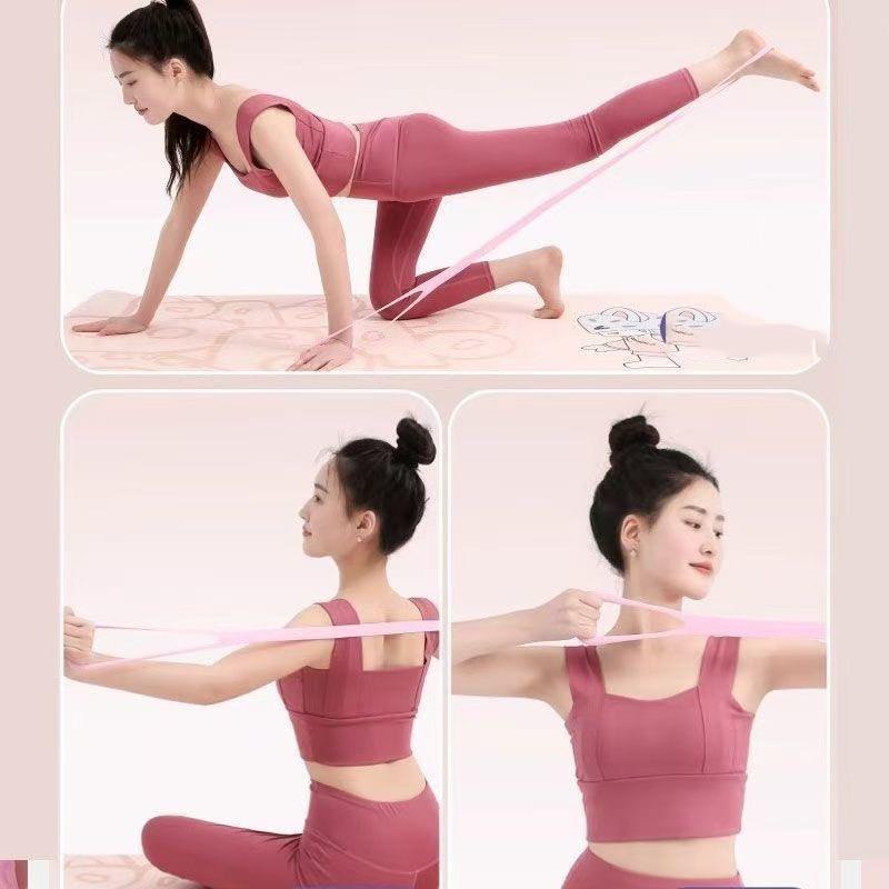 1/3 個 8 形状の抵抗バンド、背中と腕のトレーニング用ヨ - Pilates Bar Kit With Resistance Bands のレビューと価格