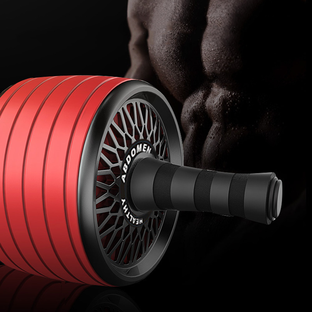 静音フィットネスホイール レッド 滑り止めハンドル 軽量ポー - Ab Roller Wheel With Elbow Support のレビューと価格