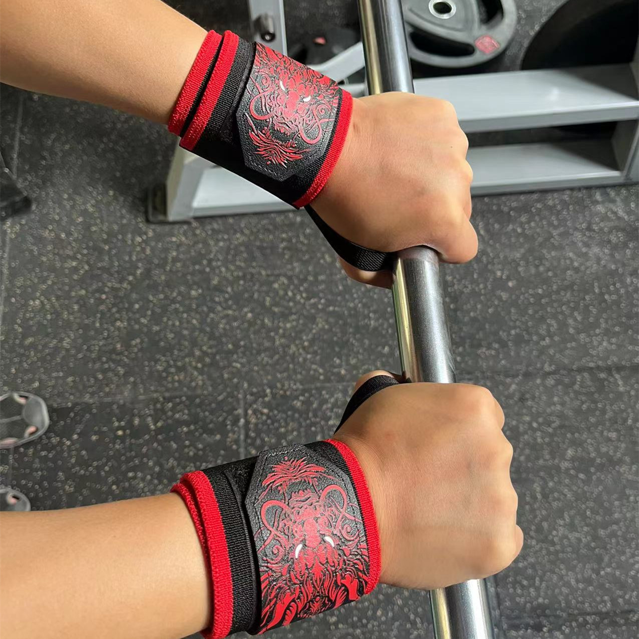 フィットネス用中国ドラゴンリストストラップ、重量挙げリストサ - Wrist Wraps Weightlifting Support のレビューと価格