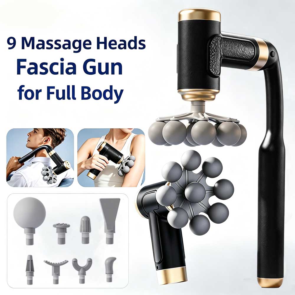 2-in-1ロング＆ショートハンドル筋膜マッサージガン、コー - Electric Massage Gun Deep Tissue のレビューと価格