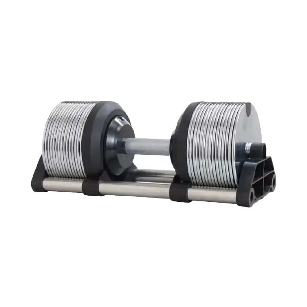 家庭用調整可能スチールダンベルセット 固定1kg刻み シルバ - Adjustable Dumbbell Pair 40Kg のレビューと価格