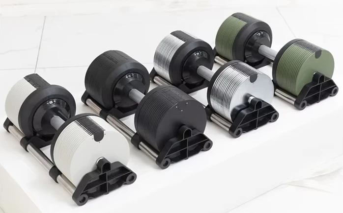 家庭用調整可能スチールダンベルセット 固定1kg刻み シルバ - Adjustable Dumbbell Pair 40Kg のレビューと価格