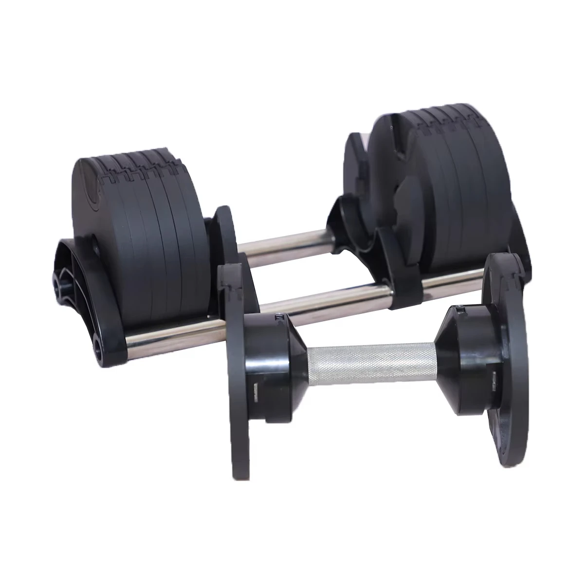 調整可能なジムフィットネスバーベル20-40kgフリーウェイ - Adjustable Dumbbell Pair 40Kg のレビューと価格
