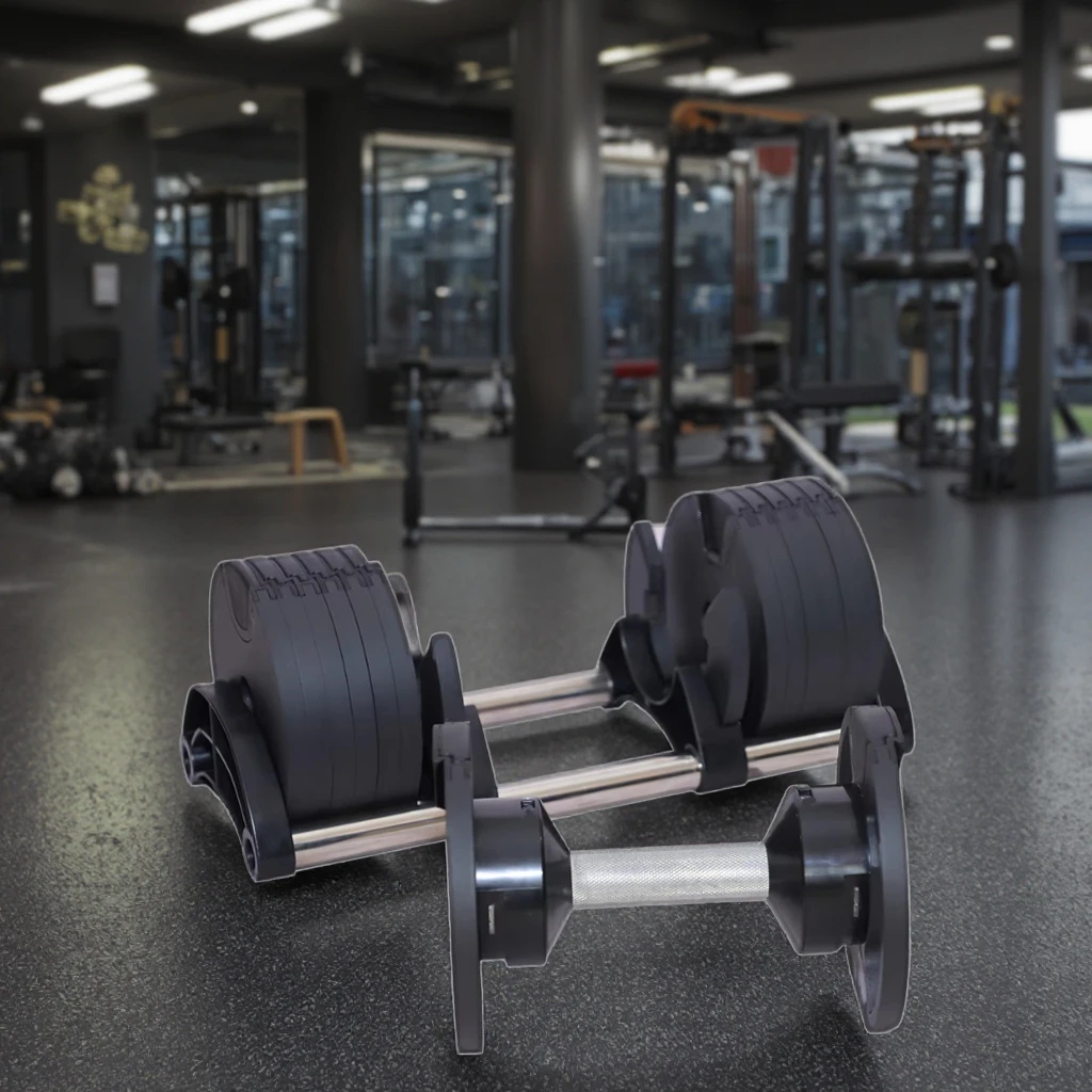 調整可能なジムフィットネスバーベル20-40kgフリーウェイ - Adjustable Dumbbell Pair 40Kg のレビューと価格
