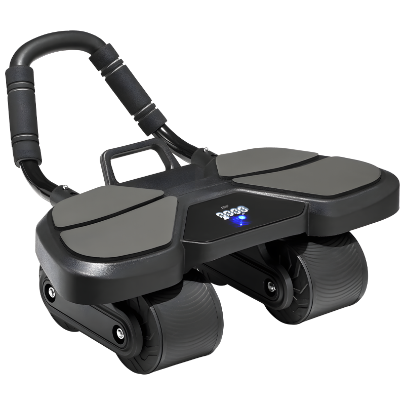 肘サポート付きブラックアブホイールローラー 筋力トレーナー  - Ab Roller Wheel With Elbow Support のレビューと価格