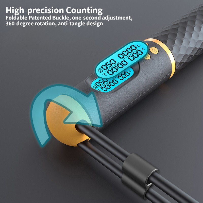 スマートロープジャンプロープ、新登場の大人用ワイヤレス縄跳び - Smart Jump Rope Digital Counter のレビューと価格
