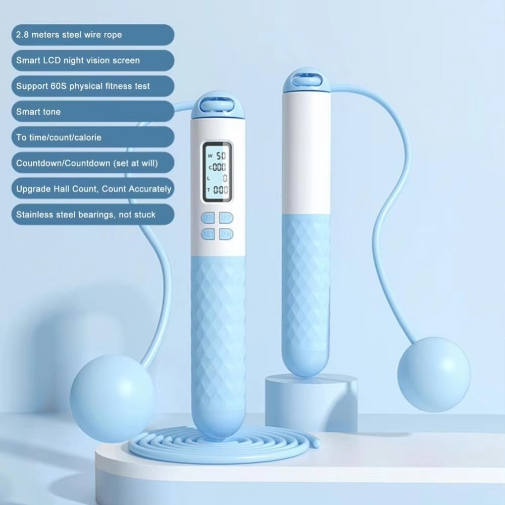 コードレスロープレス縄跳び、滑り止め、減量用カウンター付き縄 - Smart Jump Rope Digital Counter のレビューと価格