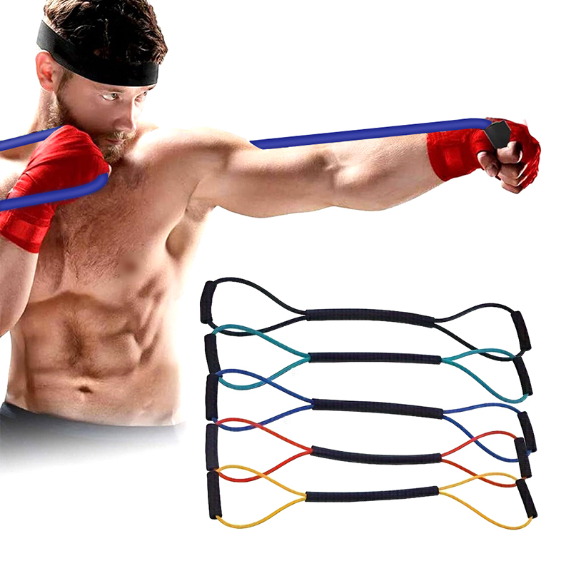 新しい8字型テンションロープゴム製レジスタンスバンド、ハンド - Resistance Bands Set With Handles のレビューと価格